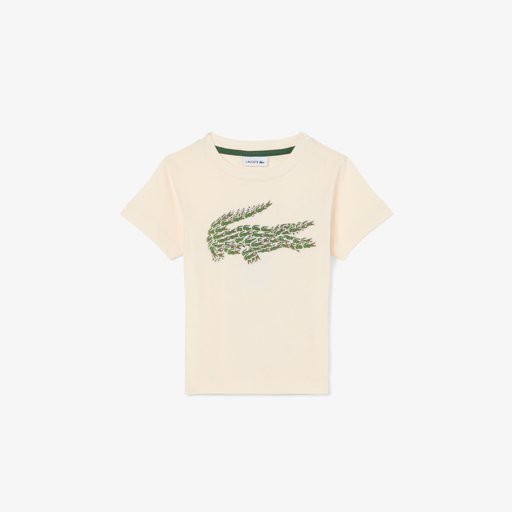 Crocodile Print Cotton T-shirt