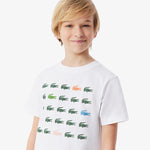 Crocodile Print Cotton T-shirt