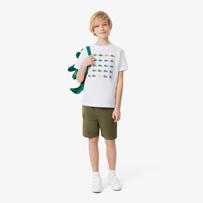Crocodile Print Cotton T-shirt
