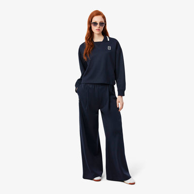 Pleat Front Piqué Sweatpants
