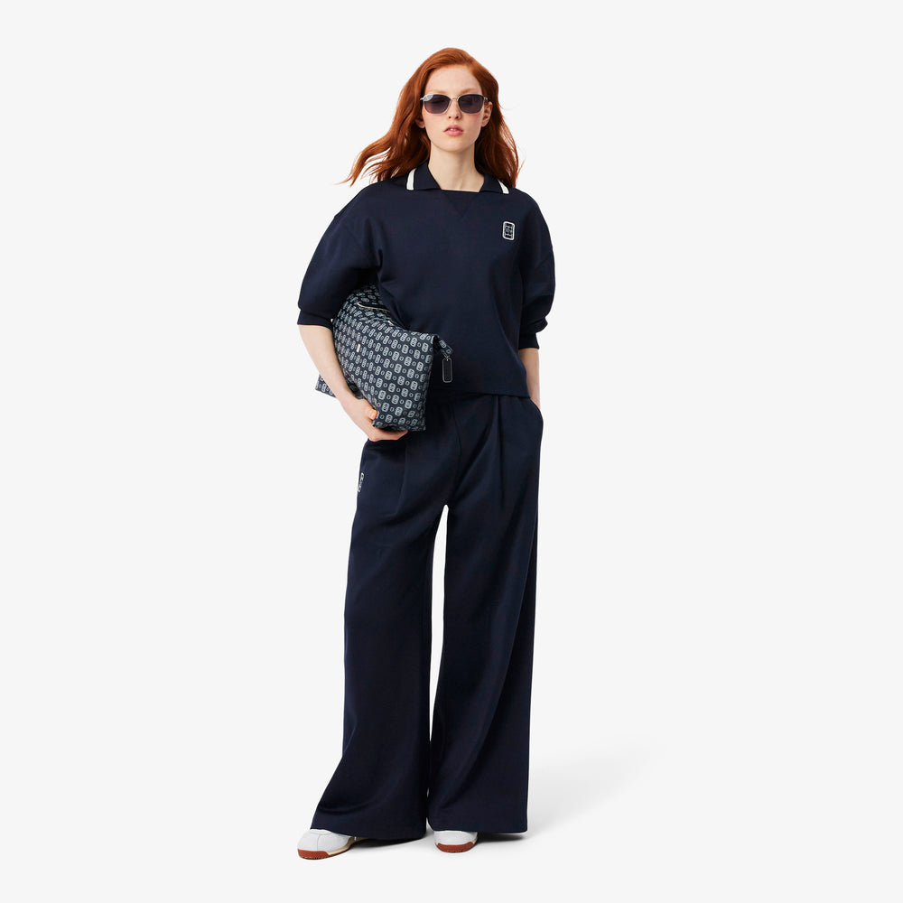Pleat Front Piqué Sweatpants