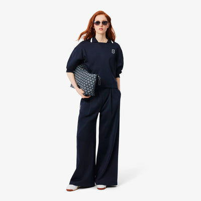 Pleat Front Piqué Sweatpants